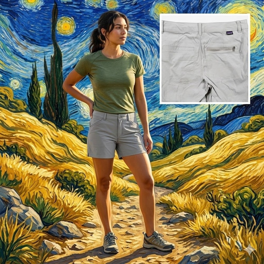 Patagonia Womens Quandary Shorts Salt Grey 58091 SP22 Size 0 Hiking Techwear